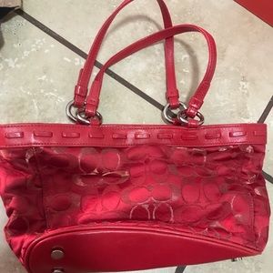 Authentic coach red purse small